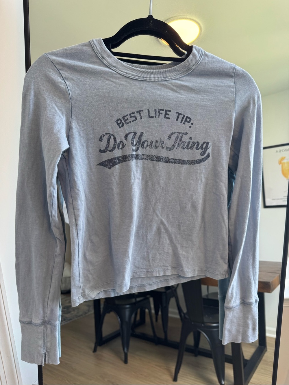 aerie Powder Blue Graphic Crewneck Tee